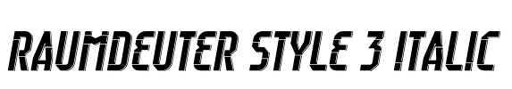 Raumdeuter Style 3 Italic Font Image