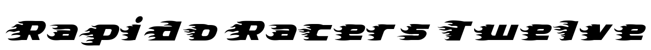 Rapido Racers Twelve Font Image