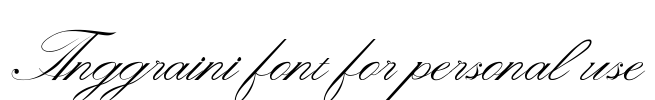 Anggraini font for personal use Font Image