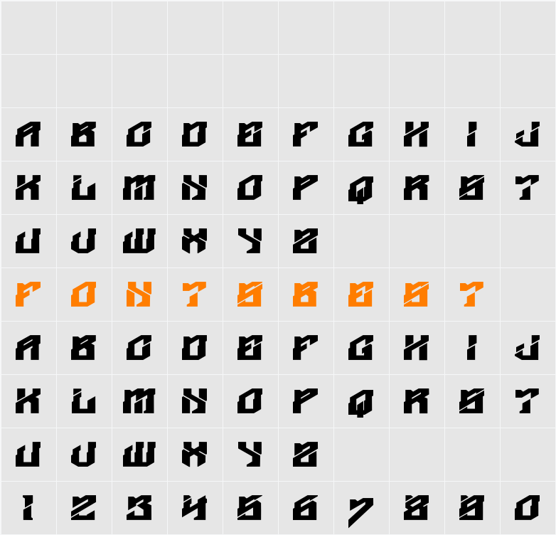 Overthing Character Map