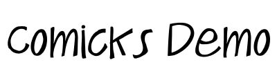 Comicks Demo Font Image