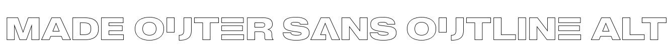 MADE Outer Sans Outline Alt Font Image