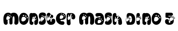 Monster Mash Dino 5 Font Image