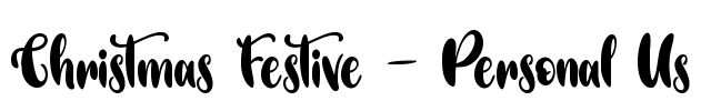 Christmas Festive - Personal Us Font Image