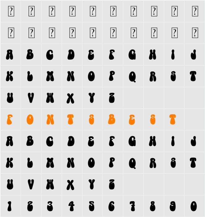 Lovely Groovy Character Map