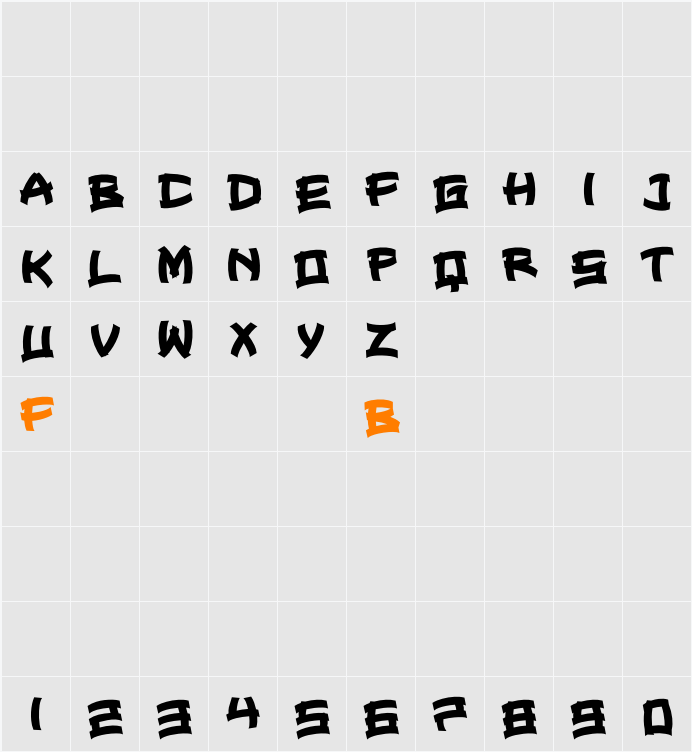 HIKARI Character Map