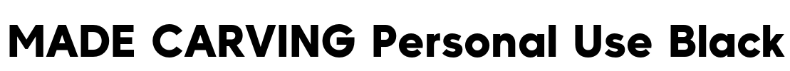 MADE CARVING Personal Use Black Font Image
