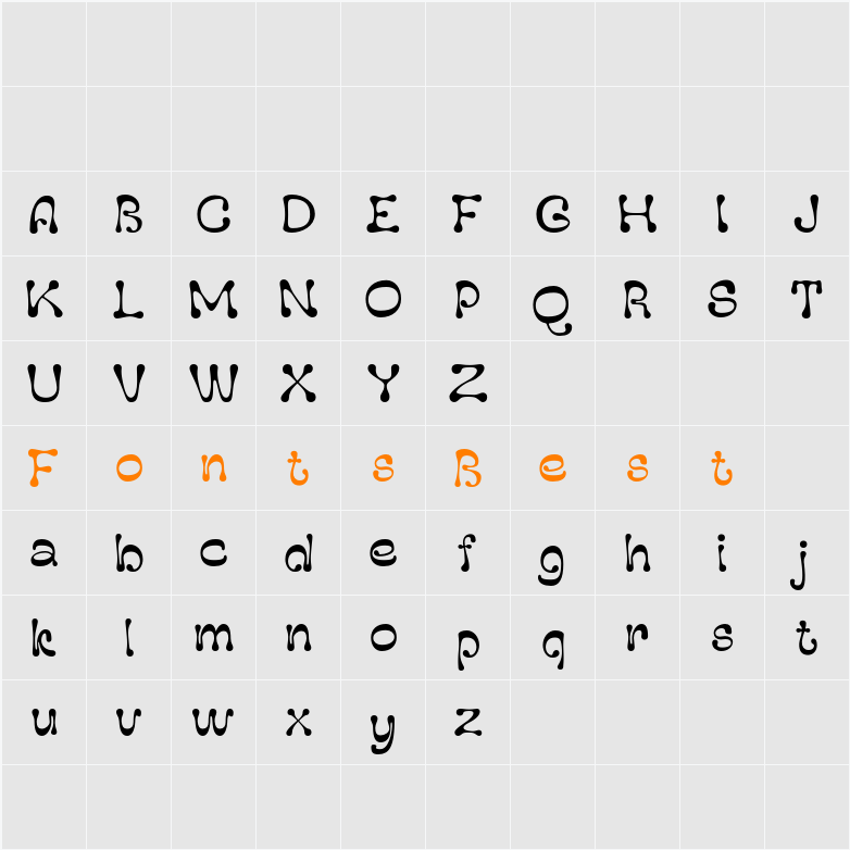 Peacy Demo Character Map