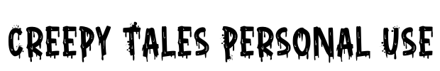 Creepy Tales Personal Use Font Image