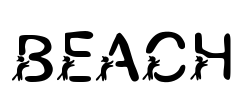 BEACH Font Image