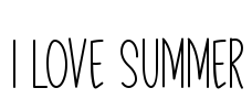 I Love Summer Font Image