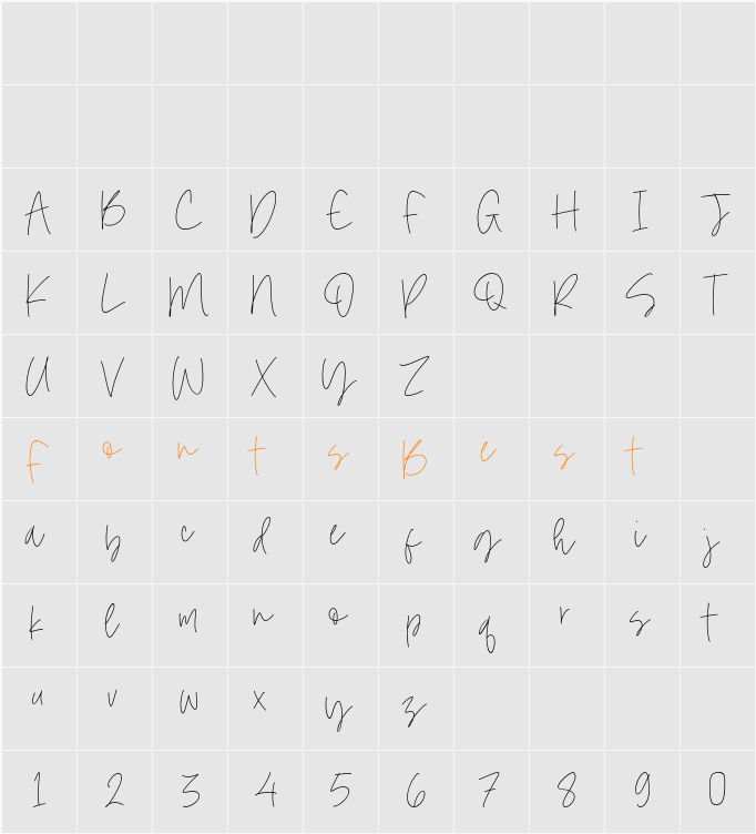 Simone Kimber Character Map