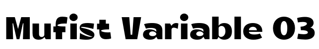 Mufist Variable 03 Font Image