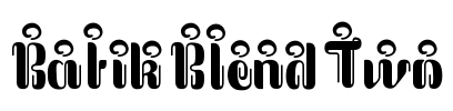 Batik Blend Two Font Image