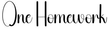 One Homework Font Image