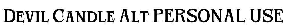 Devil Candle Alt PERSONAL USE Font Image