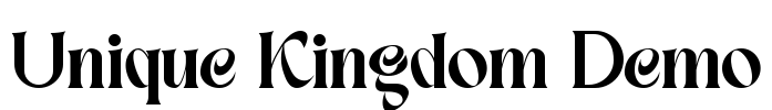 Unique Kingdom Demo Font Image