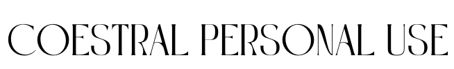 Coestral Personal Use Font Image