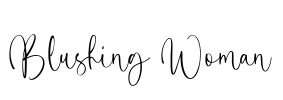 Blushing Woman Font Image