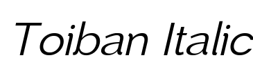 Toiban Italic Font Image