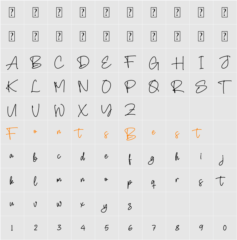 Antariksa Character Map