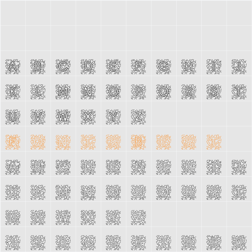 PatternLove Character Map