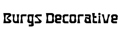 Burgs Decorative Font Image