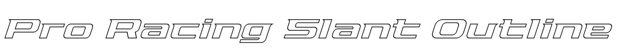 Pro Racing Slant Outline Font Image