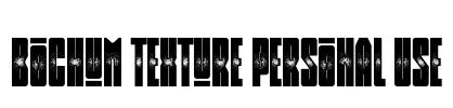 Bochum Texture Personal Use Font Image