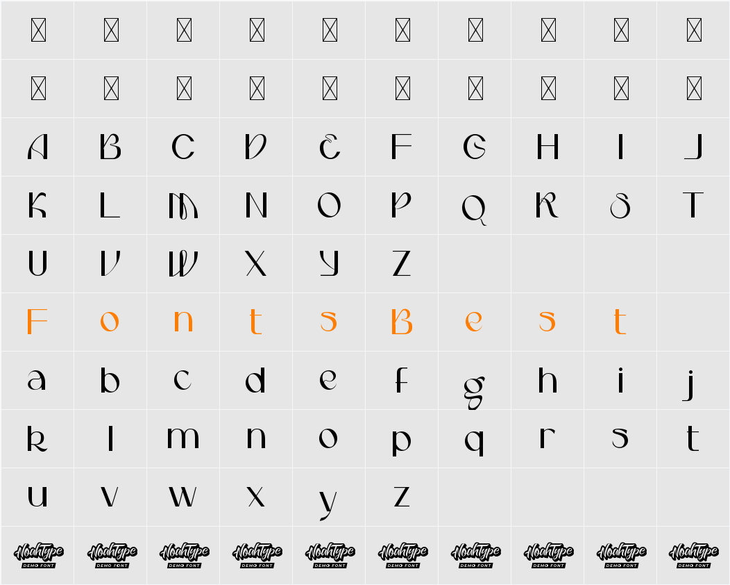 Beauty Sense Demo Character Map
