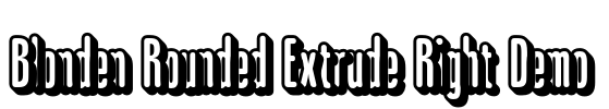 Blonden Rounded Extrude Right Demo Font Image