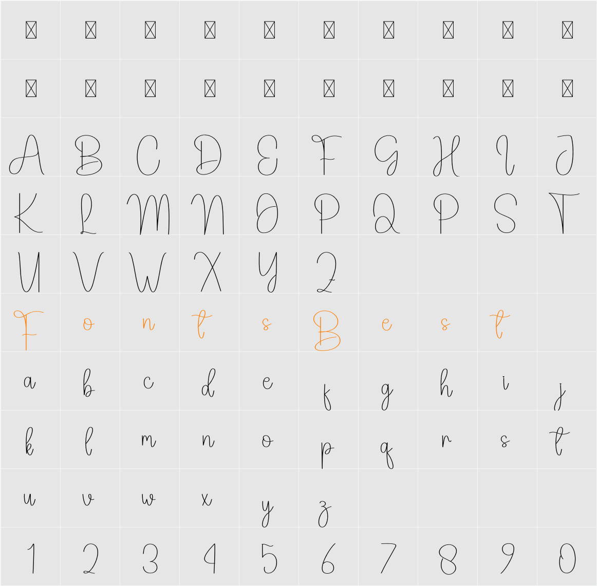 Spooky Spell Character Map
