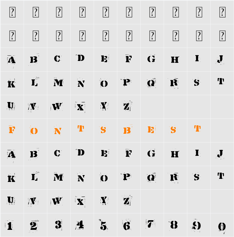 La Plantilla Dirty Character Map