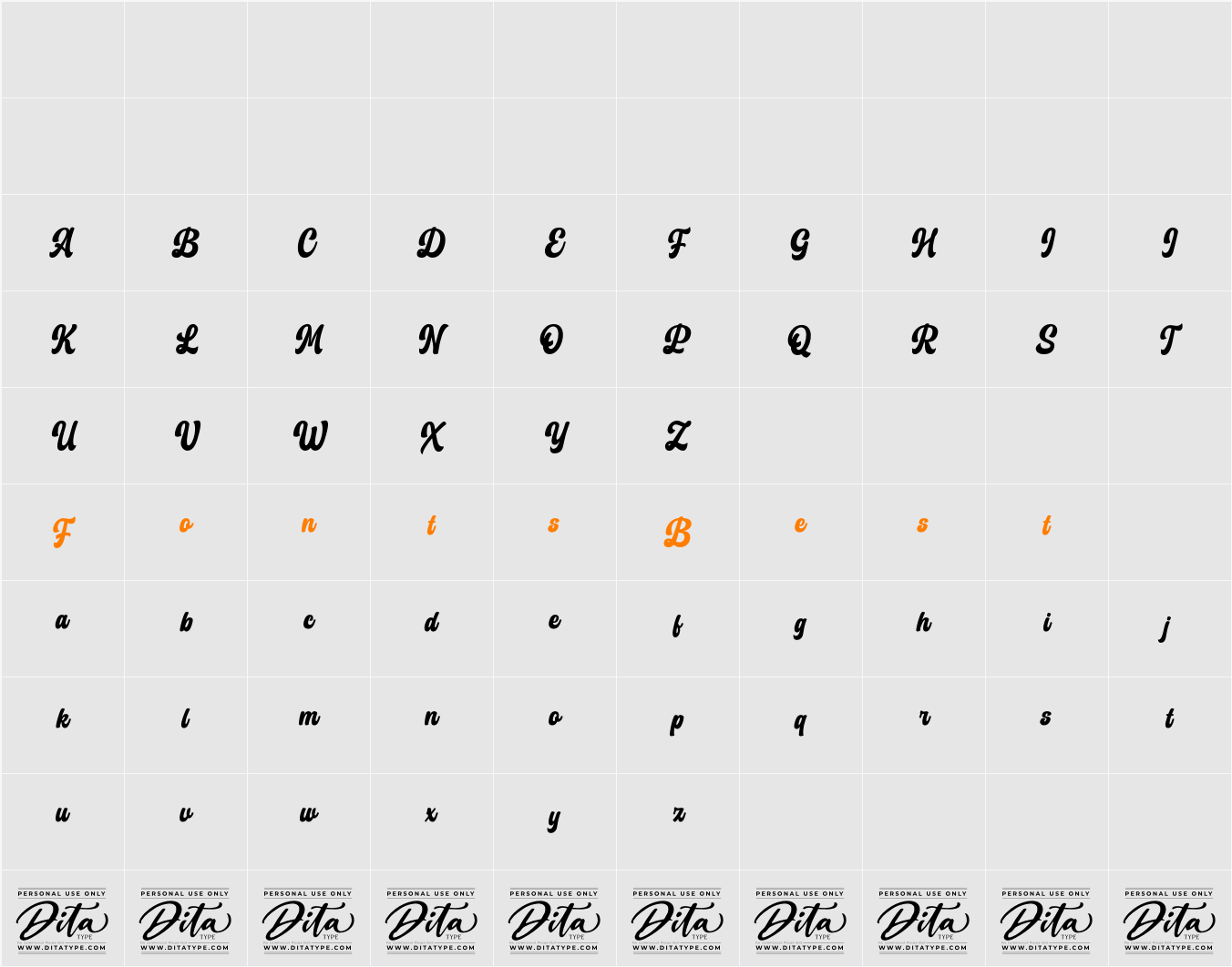 Familytalk Personal Use Character Map