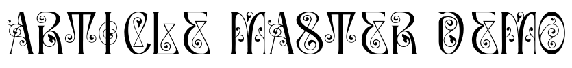 Article Master Demo Font Image