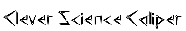 Clever Science Caliper Font Image