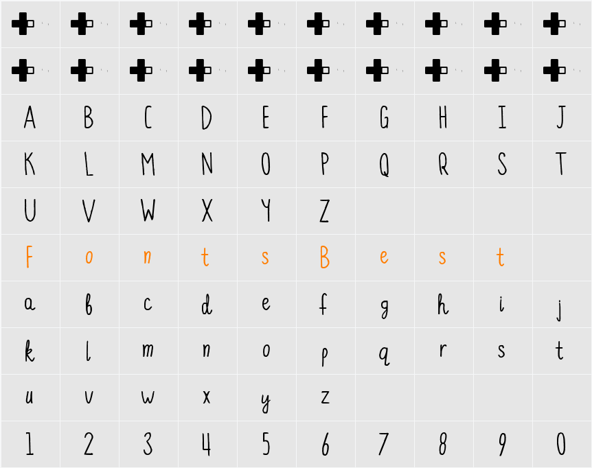 Pearlesce Character Map
