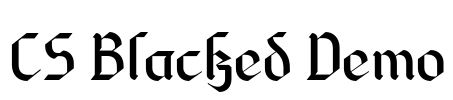 CS Blacked Demo Font Image
