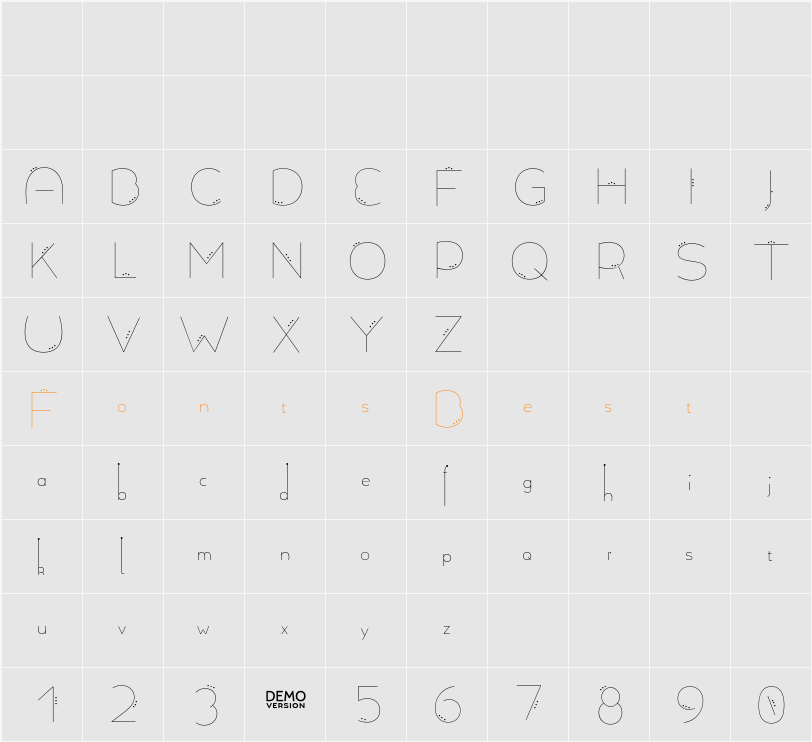 Allioideae-Demo Dot Character Map