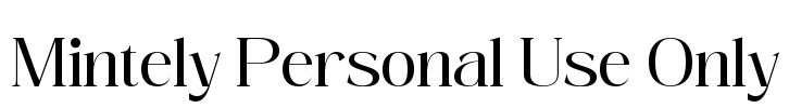 Mintely Personal Use Only Font Image