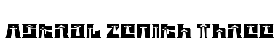 Astral Zenith Three Font Image