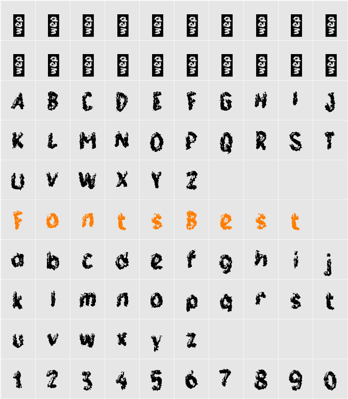 f Flakes Character Map