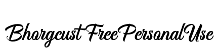 Bhorgcust FreePersonalUse Font Image