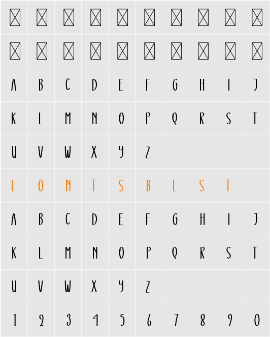 Digital Machine Character Map