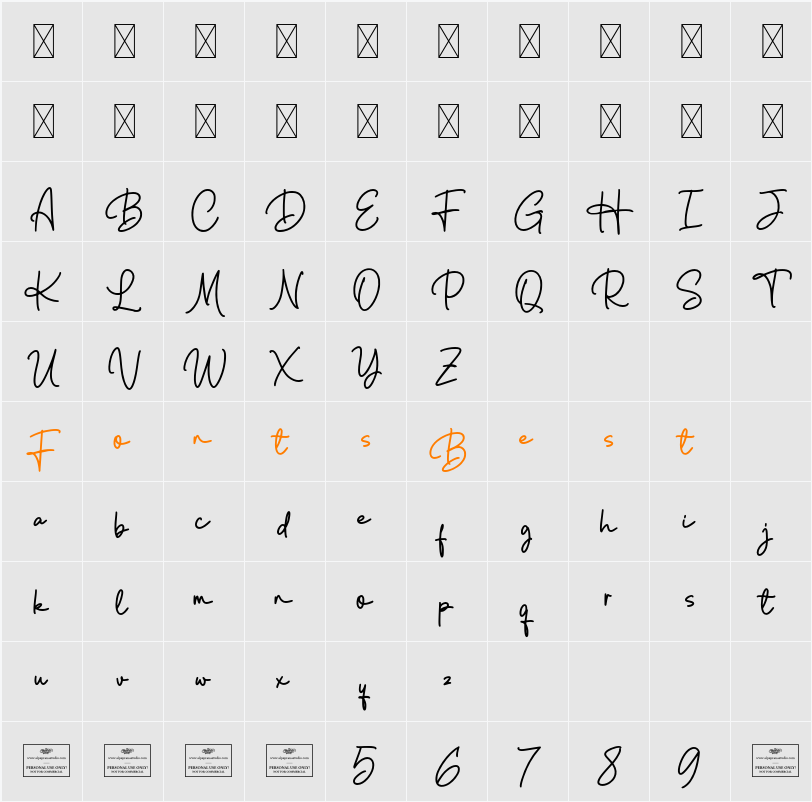 Delectable Free Character Map