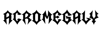 Acromegaly Font Image