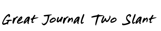 Great Journal Two Slant Font Image