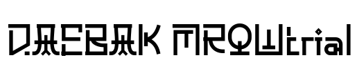 DAEBAK MROWtrial Font Image
