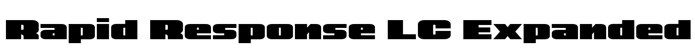 Rapid Response LC Expanded Font Image