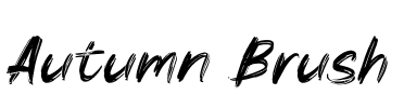 Autumn Brush Font Image